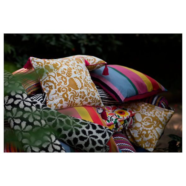 Чехол на подушку, белый, золотисто-коричневый 50x50 см IKEA УРСПРУНГЛИГ 004.347.48 - схема-чертеж с размерами