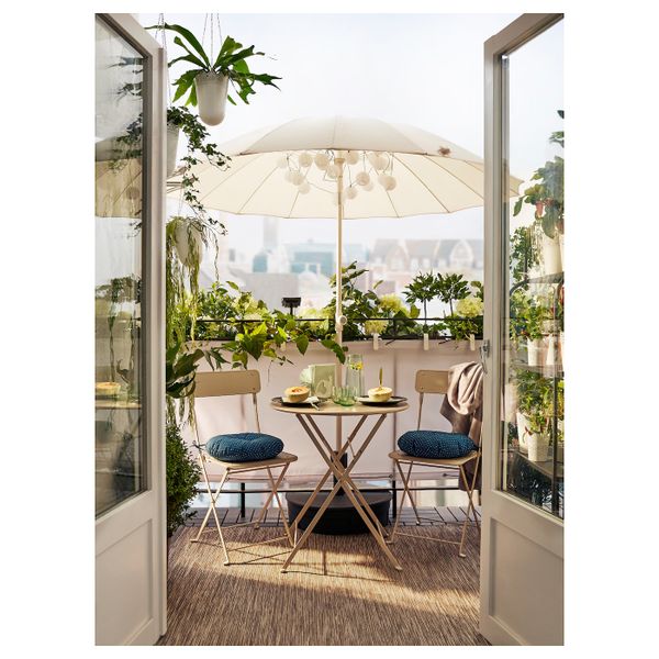 Садовый стол, складной бежевый 65 см IKEA SALTHOLMEN САЛЬТХОЛЬМЕН 403.761.76 - фото 5