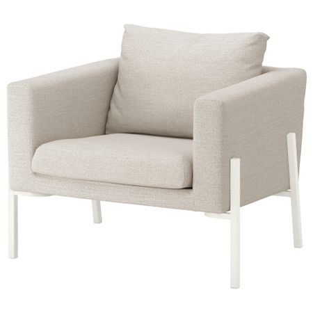Кресло КОАРП, Гуннаред бежевый, белый