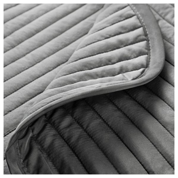 Покрывало и чехол на подушку КАРИТ, серый - фото 2