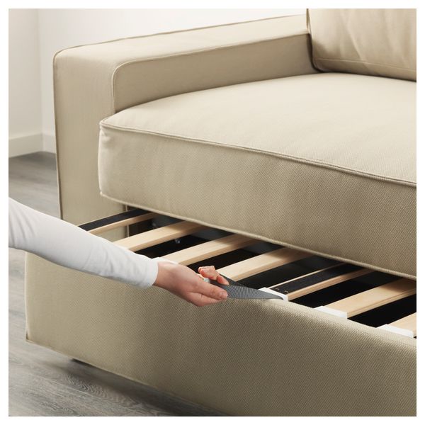 Диван-кровать 2-местная ВИЛАСУНД, Дансбу бежевый - фото 3