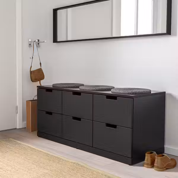 NORDLI Комод с 6 ящиками - антрацит 120x54 см - фото 4