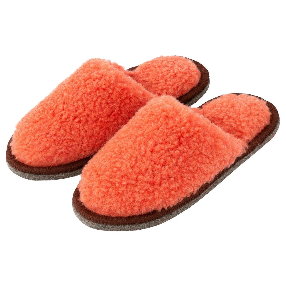 Тапочки, оранжевый-красный S/M IKEA FEGEN ФЕГЕН 705.183.96 - фото 1