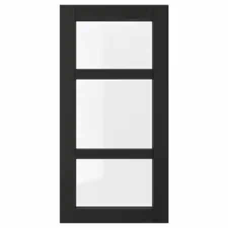 LERHYTTAN Стеклянная дверь - черная морилка 40x80 см