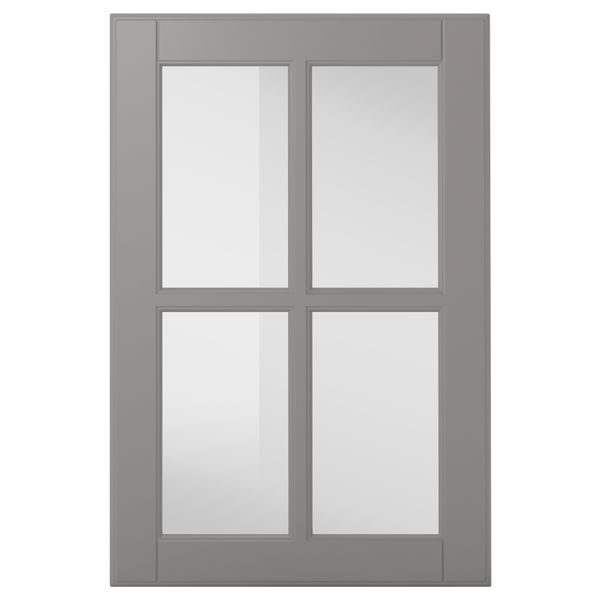 Стеклянная дверь БУДБИН, серый - фото 1