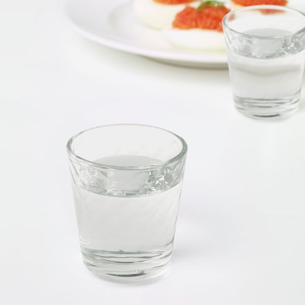 Стопка, прозрачное стекло 5 сл IKEA SMÅRISKA СМОРИСКА 903.128.51 - схема-чертеж с размерами