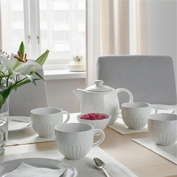 Кружка, белый, 36 сл IKEA STRIMMIG СТРИММИГ 104.682.19 - фото 4