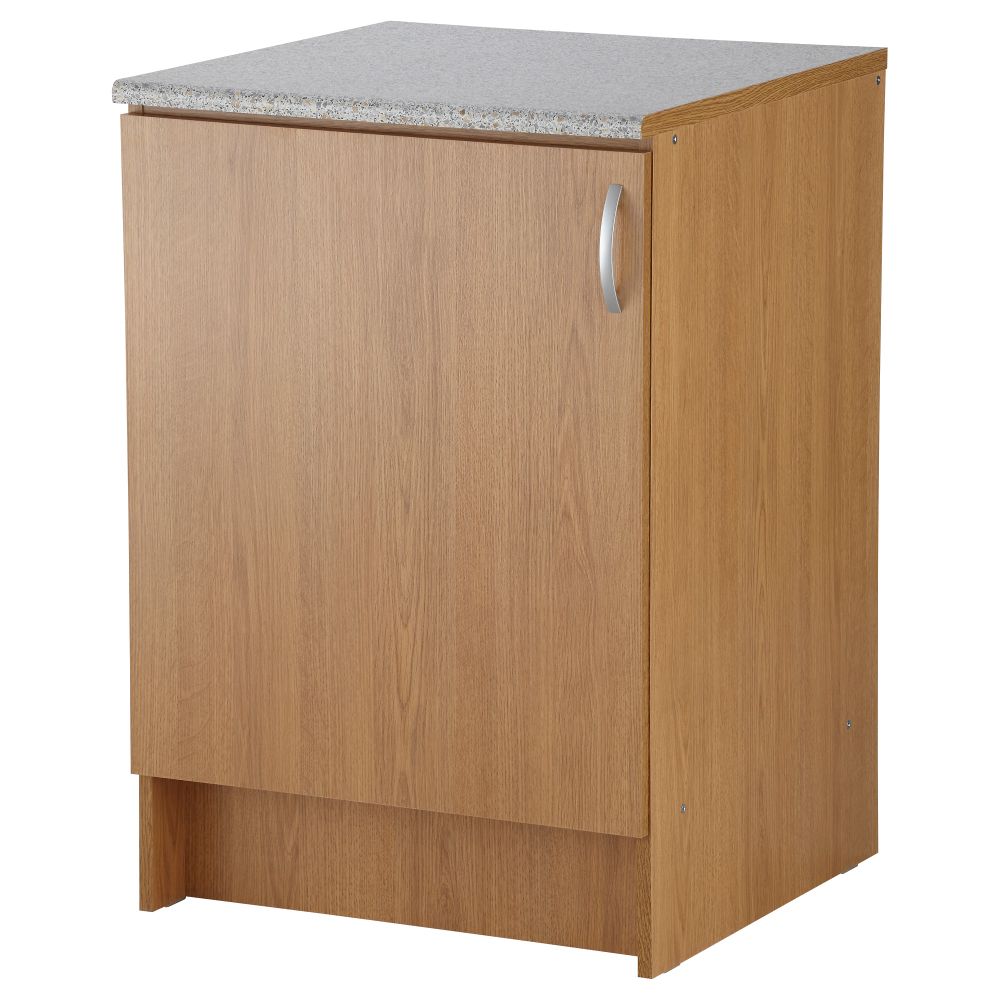 Напольный шкаф с дверью АЛЬБРУ, под дуб (60x89 см) - фото 1