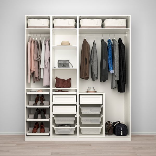 Гардероб, комбинация, 200x60x236 cm IKEA PAX ПАКС, GRIMO ГРИМО, VIKEDAL ВИКЕДАЛЬ 393.250.22 - фото 3