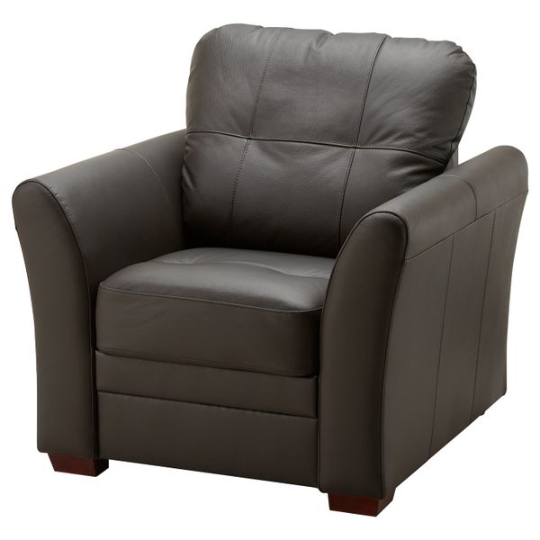 Кресло, Глосе/Бумстад темно-коричневый IKEA GESSBERG ГЕССБЕРГ 303.777.46 - фото 1