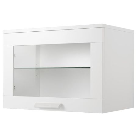 Навесной шкаф со стеклянной дверью, белый 60x41 см IKEA BRIMNES БРИМНЭС 504.852.31