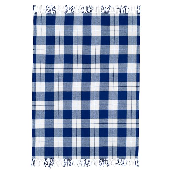 Плед АННАМИА, клетка, синий (140x205 см) - схема-чертеж с размерами