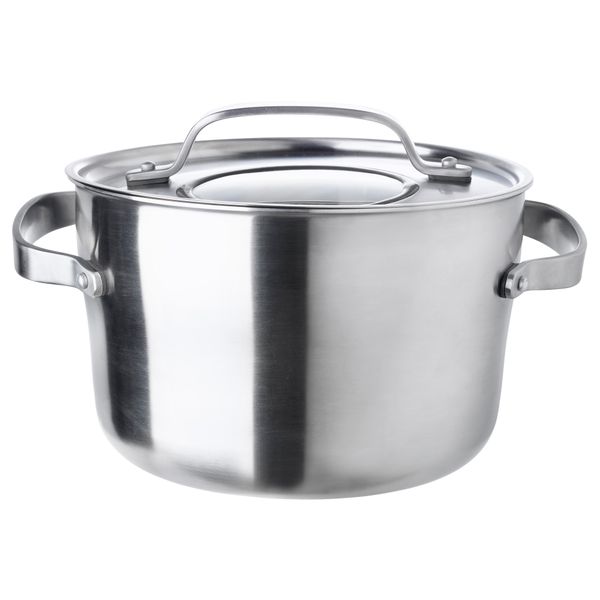 Кастрюля с крышкой СЕНСУЭЛЛ, нержавеющ сталь, серый (5.5 л) - фото 1