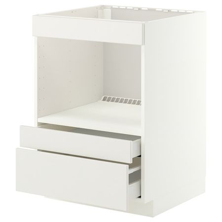 METOD / MAXIMERA Нижний шкафчик для встр технк. - белый/Veddinge белый 60x60 см