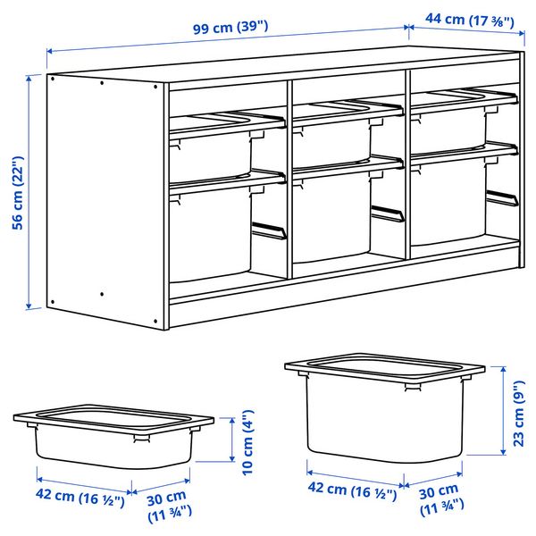IKEA, дополнительный ракурс - схема-чертеж с размерами