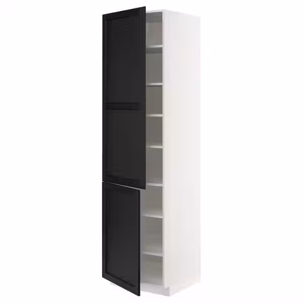 METOD Высокий шкаф с полками/2 дверцы - фото 1