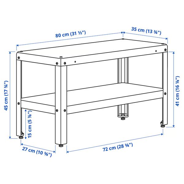 KOLBJÖRN Стеллаж - бежевый для сада/для дома 80x45 см - фото 6