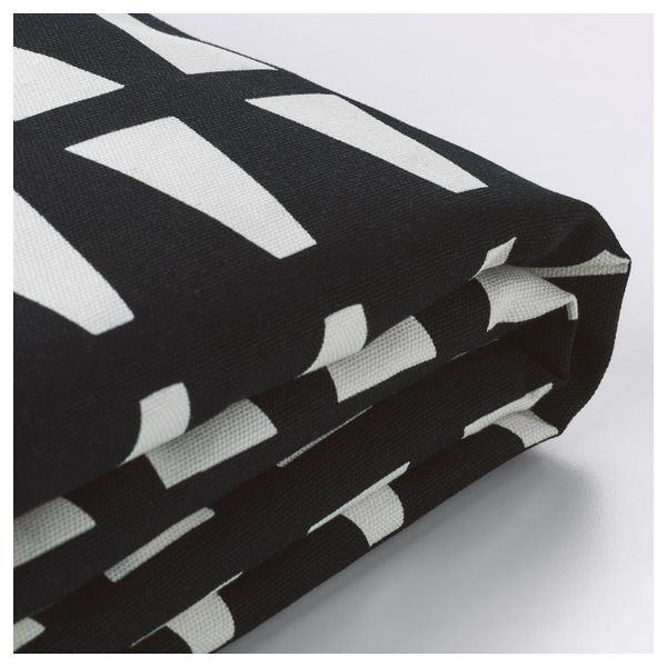 Чехол на 2-местный диван-кровать, Эббарп черный-белый IKEA ЛИКСЕЛЕ 603.245.82 - схема-чертеж с размерами