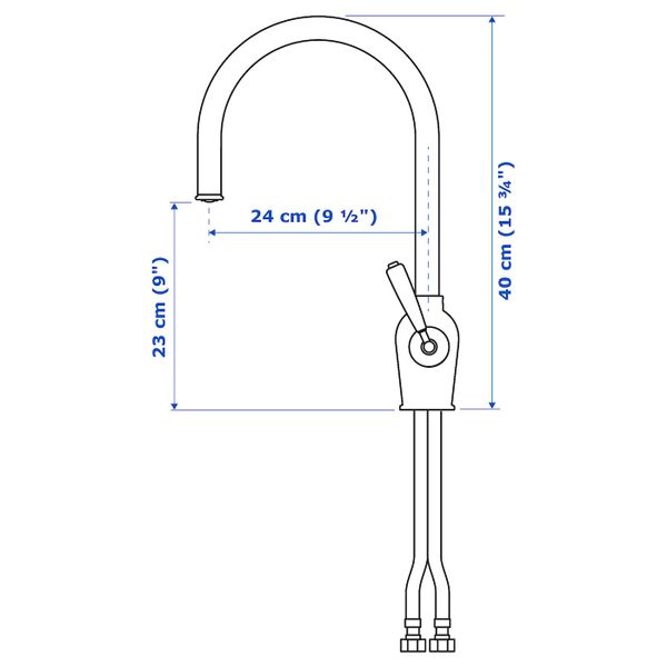 IKEA в интерьере - схема-чертеж с размерами