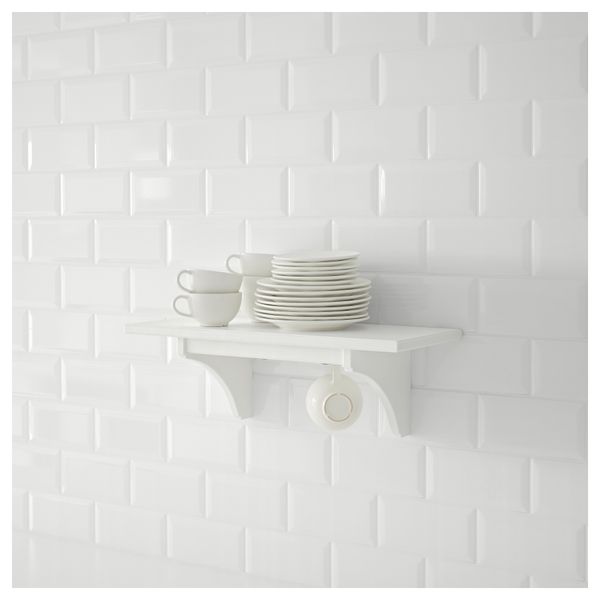 Полка навесная СТЕНСТОРП, белый - фото 2