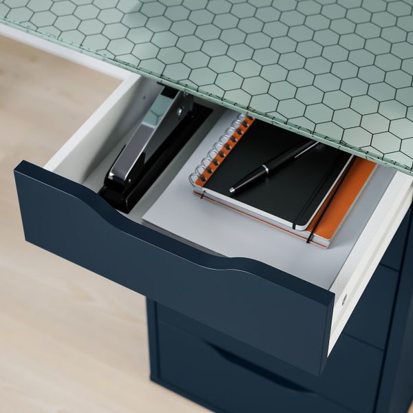 Тумба с ящиками, синий 36x70 см IKEA ALEX АЛЕКС 204.464.01 - фото 3