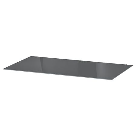 Стеклянная столешница, прозрачный серый 80x48 см IKEA MALM МАЛЬМ 604.300.02
