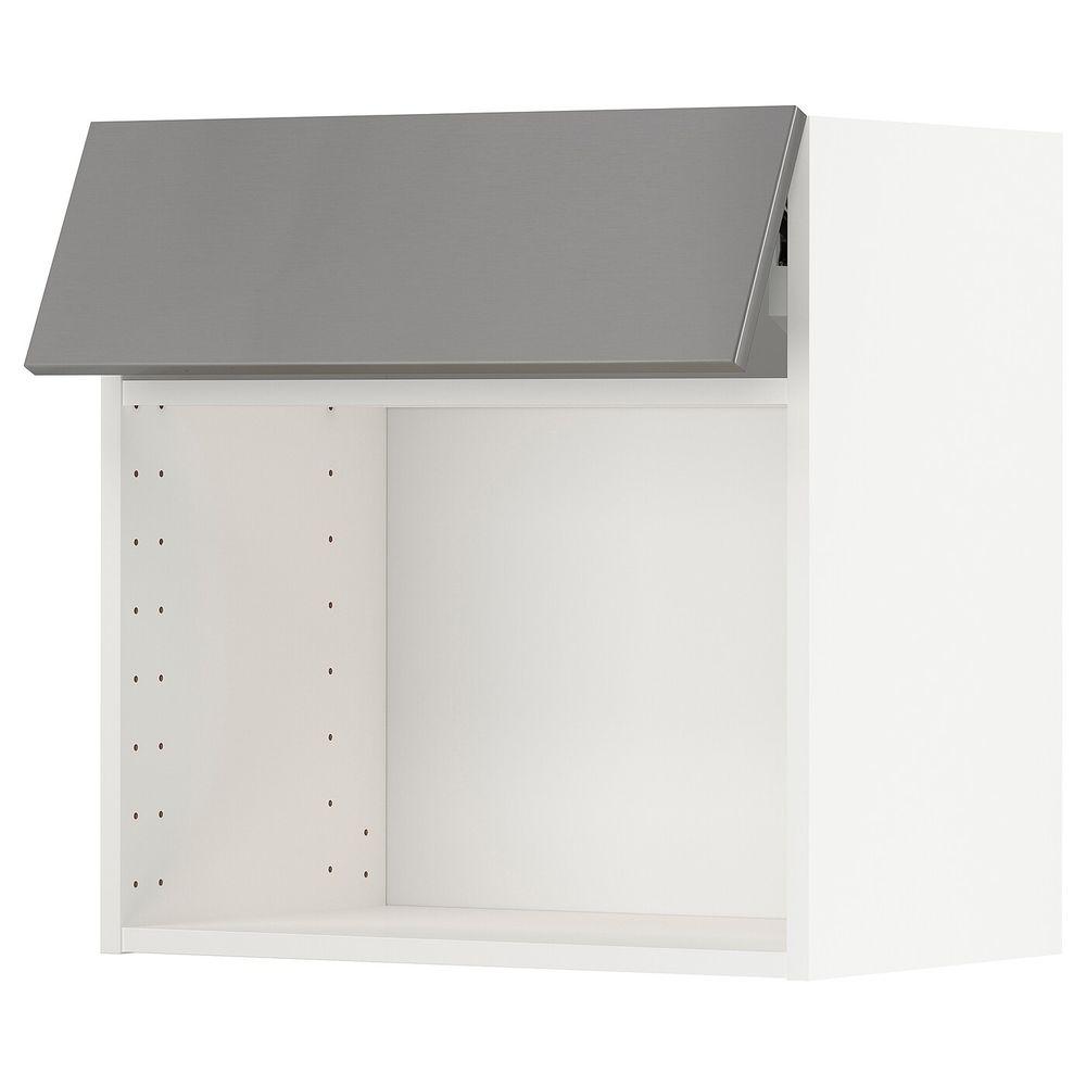 Навесной шкаф для СВЧ-печи, белый, Гревста нержавеющая сталь 60x60 см IKEA МЕТОД 393.186.39 - схема-чертеж с размерами