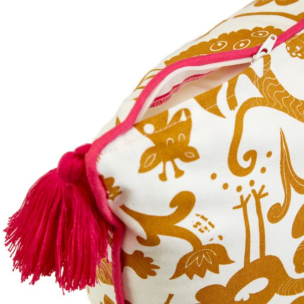 Чехол на подушку, белый, золотисто-коричневый 50x50 см IKEA УРСПРУНГЛИГ 004.347.48 - фото 2