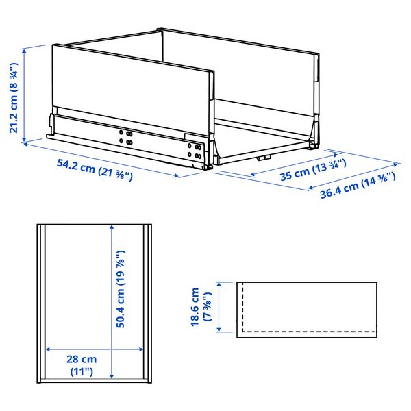 IKEA, дополнительный ракурс - схема-чертеж с размерами