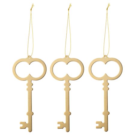 Украшение подвесное ВИНТЕР 2018, золотой ключи (15 см)