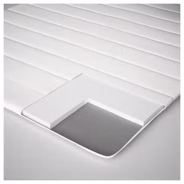 NOPAKTE НОПАКТЕ Тонкий матрас - белый 160x200 см - схема-чертеж с размерами