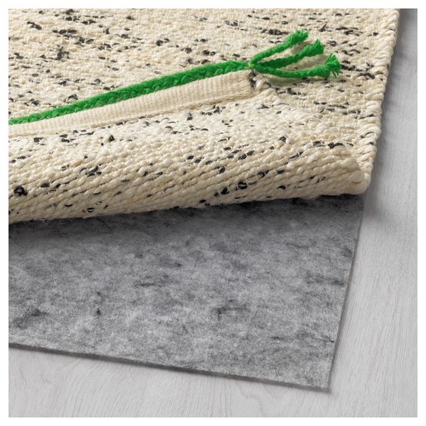 Ковер, безворсовый ШЁСЛЕВ, ручная работа белый с оттенком, черный (133x195 см) - схема-чертеж с размерами