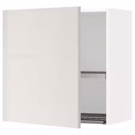 METOD Навесной шкаф с сушилкой - белый/Ringhult светло-серый 60x60 см