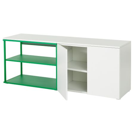 Открытая комбинация с 2 дверями, белый Fonnes, зеленый, 160x42x63 см IKEA PLATSA ПЛАТСАA ПЛАТСА 995.939.17