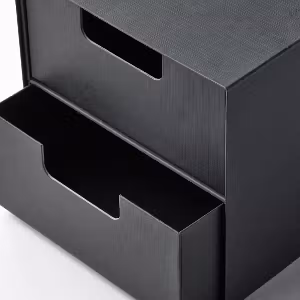 FJÄDERHARV ФЬЕДЕРХАРВ Мини-комод с 2 ящиками - антрацит 16x25 см - фото 8