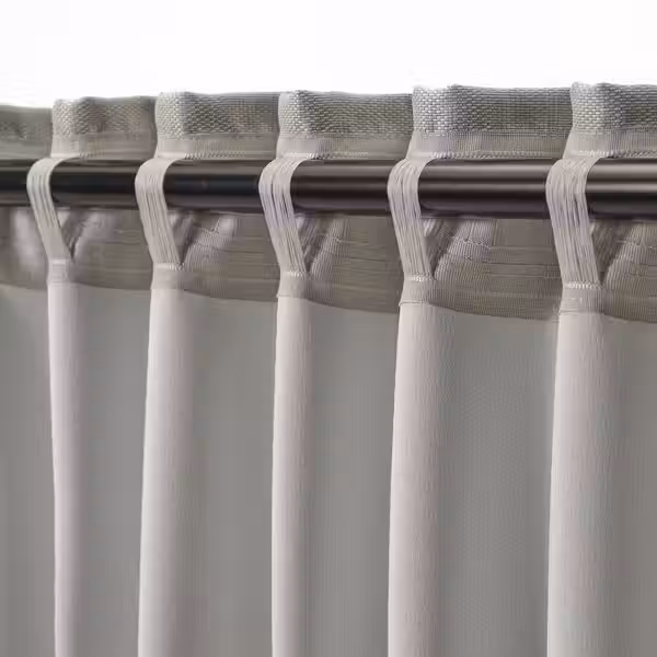 ANNAKAJSA Затемняющие гардины, 2 шт. - светло-серый/с лентой 145x300 см - фото 5