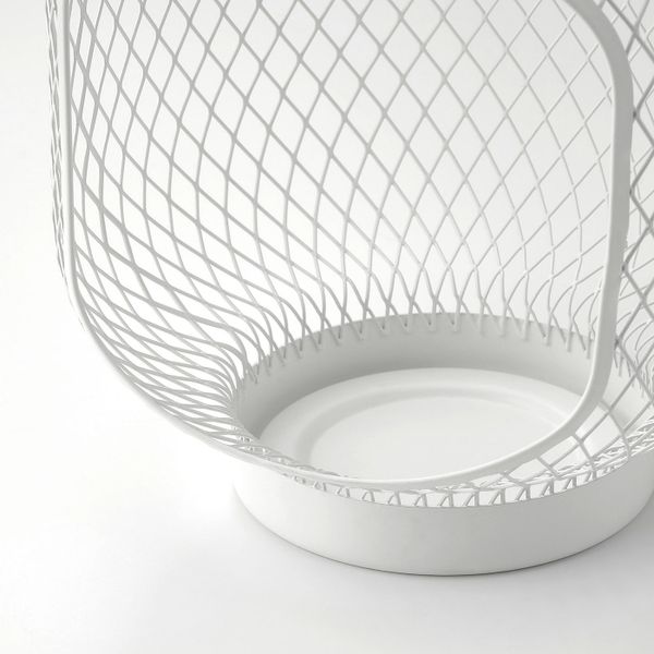 Фонарь для формовой свечи, белый 22 см IKEA TOPPIG ТОППИГ 404.833.79 - схема-чертеж с размерами