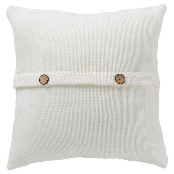 Чехол на подушку ВИВИАННА, вязаный, белый (50x50 см) - фото 2