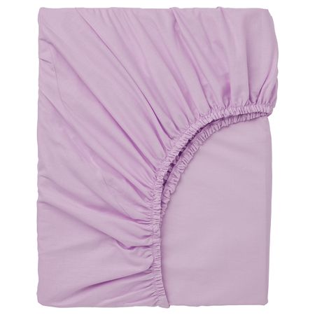 Простыня натяжная, сиреневый 180x200 см IKEA DVALA ДВАЛА 804.971.43