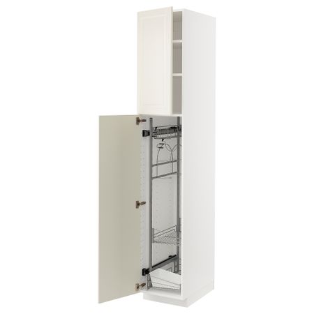 Высокий шкаф с отделением для аксессуаров для уборки, 40x60x220 cm IKEA METOD МЕТОД 094.541.95