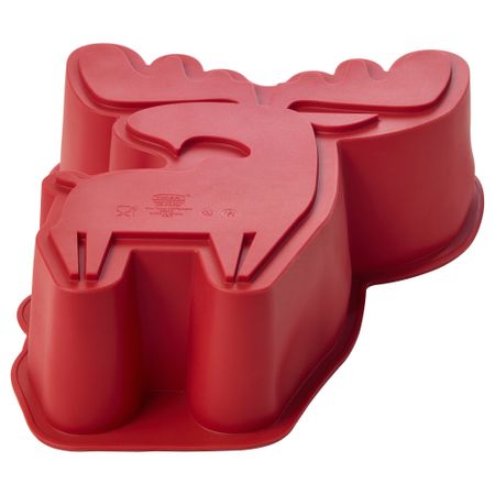 Форма для выпечки БАКГЛАД, в форме лося красный (2.0 л)