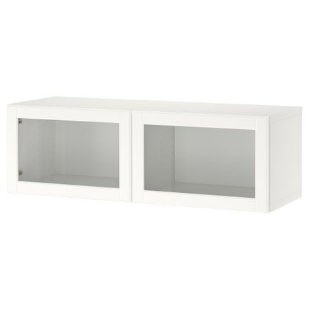 Стеллаж с дверьми, белый, Ostvik белый, 120x42x38 см IKEA BESTÅ БЕСТО 794.262.03
