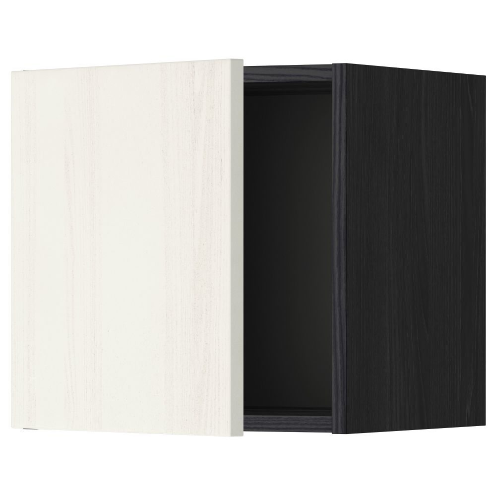 Шкаф навесной МЕТОД, черный, Росдаль белый - схема-чертеж с размерами