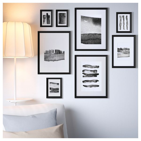 Рама с постером, 8 предмета КНОППЭНГ, черный - фото 4