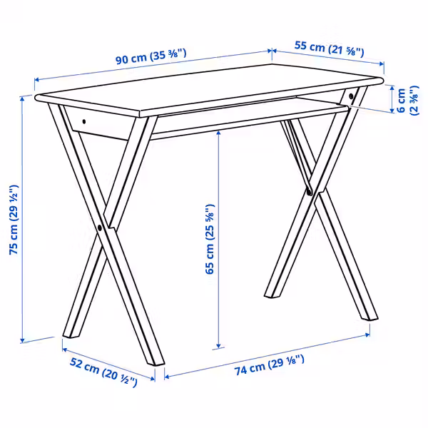 BOLLPOJKE БОЛЛПОЙКЕ / BLECKBERGET Письменный стол и стул - фото 3