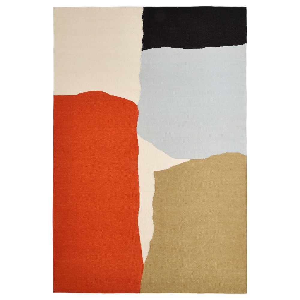 Ковер безворсовый, ручная работа/разноцветный 133x195 см IKEA TVINGSTRUP ТВИНГСТРУП 504.953.72 - фото 1