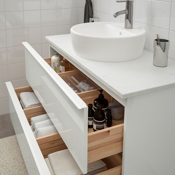 Шкаф под раковину, столешница 45, раковина, 102x49x74 cm IKEA GODMORGON ГОДМОРГОН, TOLKEN ТОЛКЕН, TÖRNVIKEN ТОРНВИКЕН 493.092.29 - фото 4