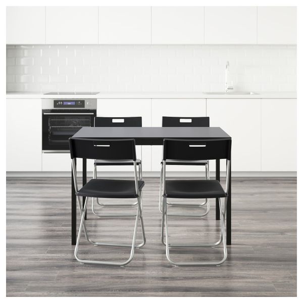 Стол и 4 стула, черный 110 см IKEA TÄRENDÖ ТЭРЕНДО / GUNDE ГУНДЕ 992.297.77 - фото 3