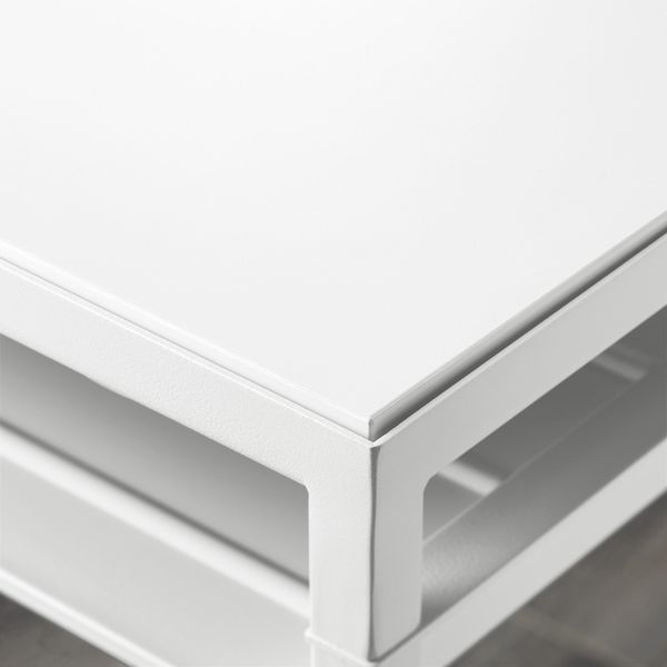 Столик с двусторонней столешницей, белый/серый, 40x40x60 см IKEA НИБОДА 803.479.31 - фото 4