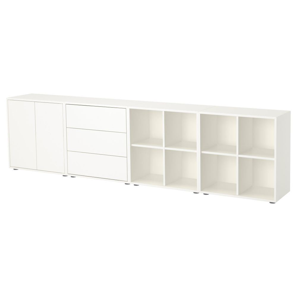 Комбинация шкафов с ножками, 280x35x72 см, белый IKEA EKET ЭКЕТ 891.894.75 - фото 1